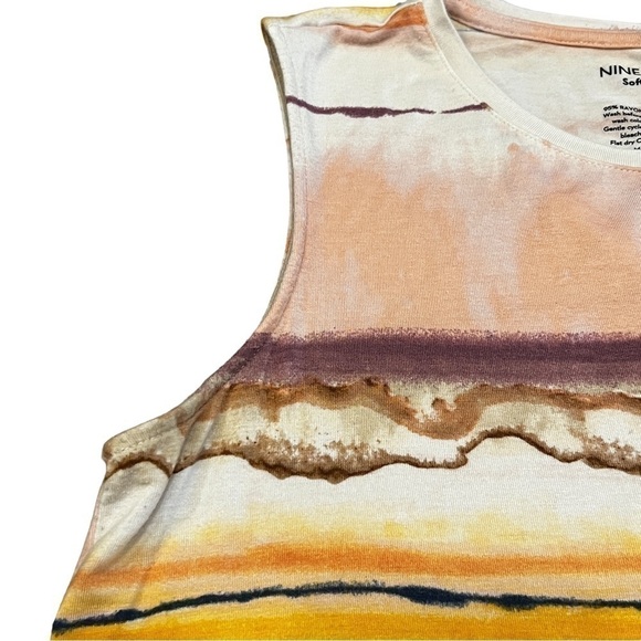 NINE West Women’s Abstract Soft Spun Tank Top, Size Medium - Picture 5 of 9